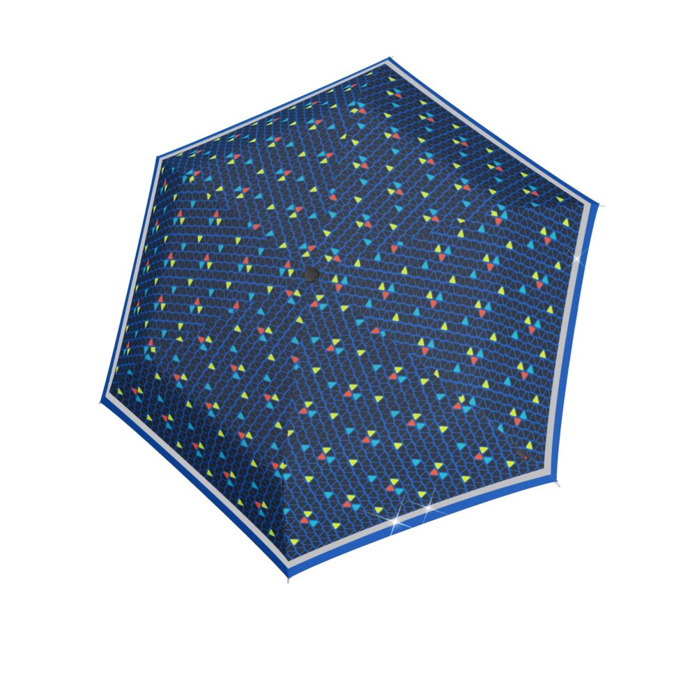 Knirps | Reflektierender Original Knirps Regenschirm für Schüler ab 6 Jahre  - MADE VISIBLE® by TCS